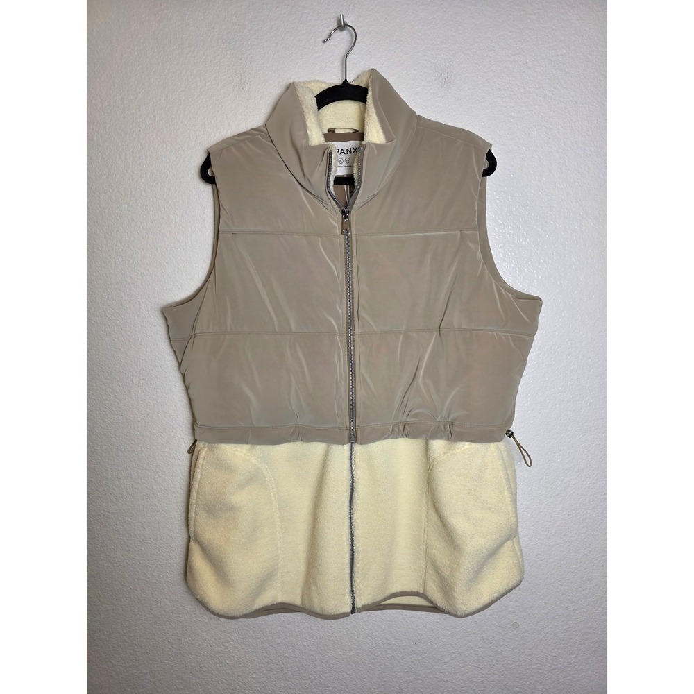 Spanx Velour & Luxe Fleece Vest Driftwood Ivory 50729R XL